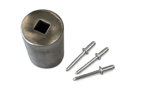 Adapter für Kurbel starr – passend für Alurohr 50x2 mm | Planen Aufrollsystem inkl. Nieten