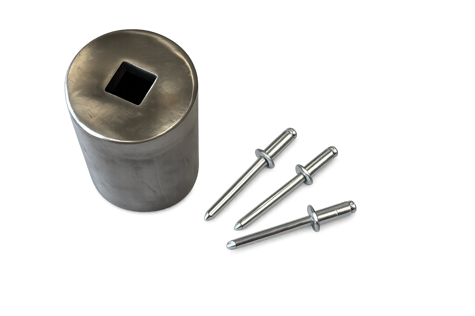 Adapter für Kurbel starr – passend für Alurohr 50x2 mm | Planen Aufrollsystem inkl. Nieten