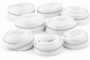 Reißverschluss Meterware, Weiß