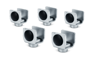 Schienenstopper mit Gummipuffer für Laufschiene