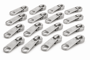 Reißverschlussgriff doppelt, Silber von YKK