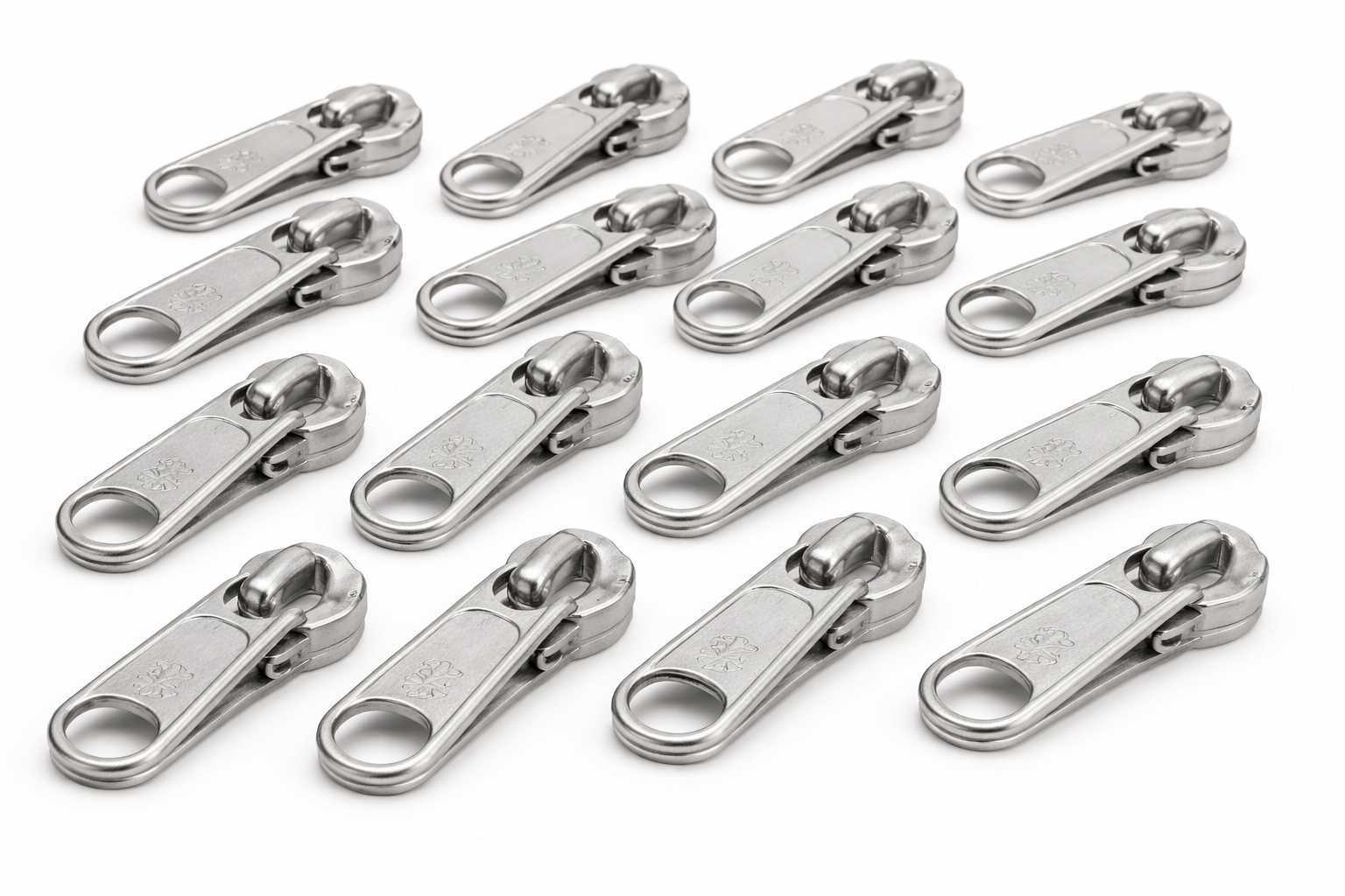 Reißverschlussgriff doppelt, Silber von YKK