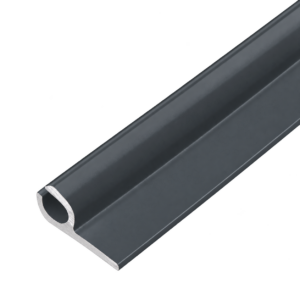 Kederschiene in Aluminium - pulverbeschichtet Anthrazit RAL 7016 passend für Keder in 7,5mm