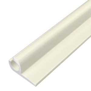 Kederschiene 2 mtr. in Aluminium - pulverbeschichtet Creme RAL 9001passend für Keder in 7,5mm